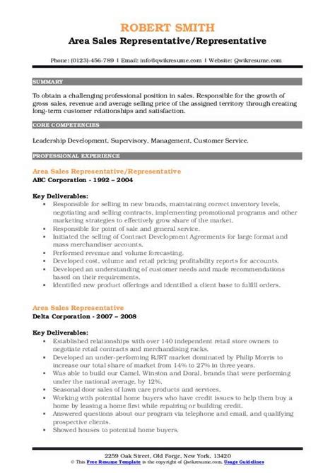 area sales rep